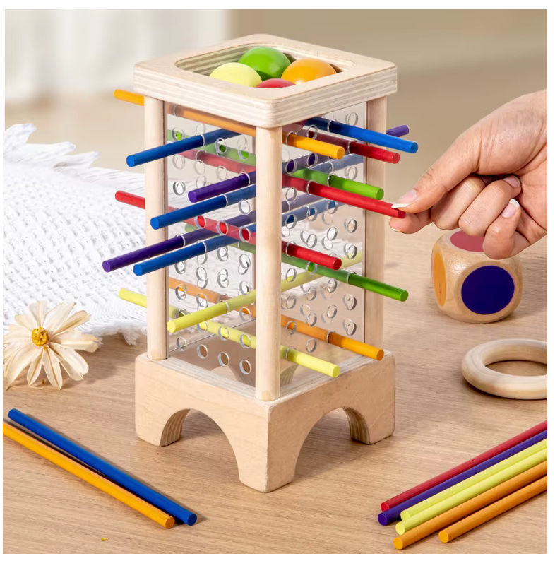 Jouets en bois Montessori d'interaction Parent-enfant.