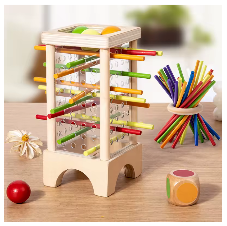 Jouets en bois Montessori d'interaction Parent-enfant.